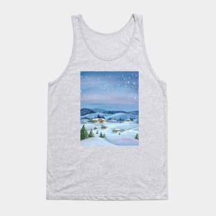 Snowy winter landscape Tank Top